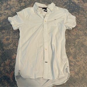 Tommy Hilfiger White Short Sleeve Men's Shirt